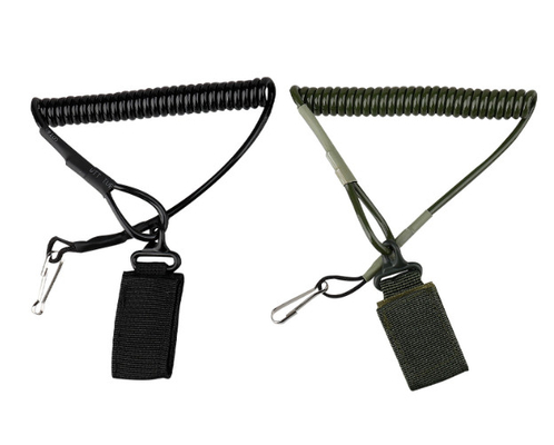 Multi-Function Tactical Spring Gun Sling , Outdoor Training Safety Rope , Keychain Anti-Lost Cord For Military Enthusiasts