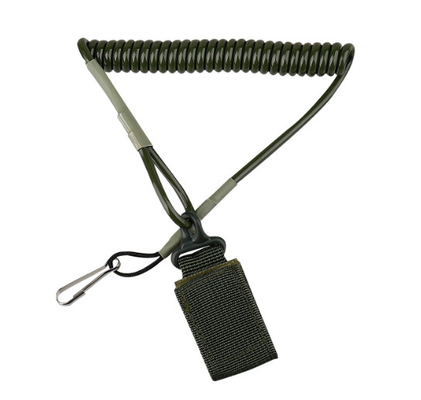 Multi-Function Tactical Spring Gun Sling , Outdoor Training Safety Rope , Keychain Anti-Lost Cord For Military Enthusiasts