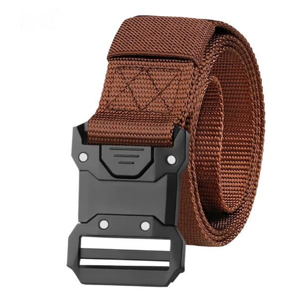 Ceinture tactique pour hommes en nylon tissé en extérieur Ceinture de travail avec boucle en alliage
