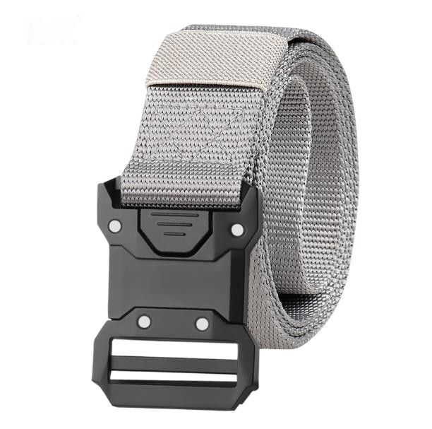 Ceinture tactique pour hommes en nylon tissé en extérieur Ceinture de travail avec boucle en alliage