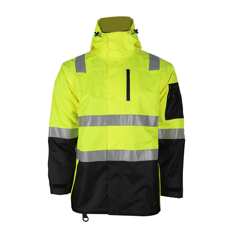 Waterproof Coated Workwear Manufacturer High-Visibility Yellow Outdoor Jackets For Europe And America