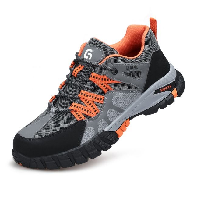 Summer Anti-Static Safety Shoes Breathable Anti-Smash Puncture-Resistant Comfortable Steel Toe Work Shoes for Men & Women Dust-Free Lightweight