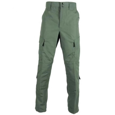 Pantalon d'ACU de tissu de couleur adapté aux besoins du client pararrêt de coton du polyester de 65% des hommes/35%