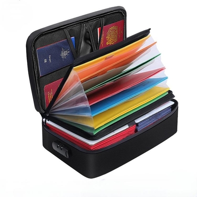 Sac à documents ignifuge, imperméable à l'eau ¢ Sac de stockage sécurisé pour argent et objets de valeur pour la maison et le bureau, organiseur de fichiers pour l'argent liquide, les contrats, les certificats et les documents importants